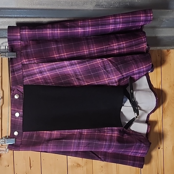 Romwe Skirt Plaid Size Large NWT - Picture 1 of 7